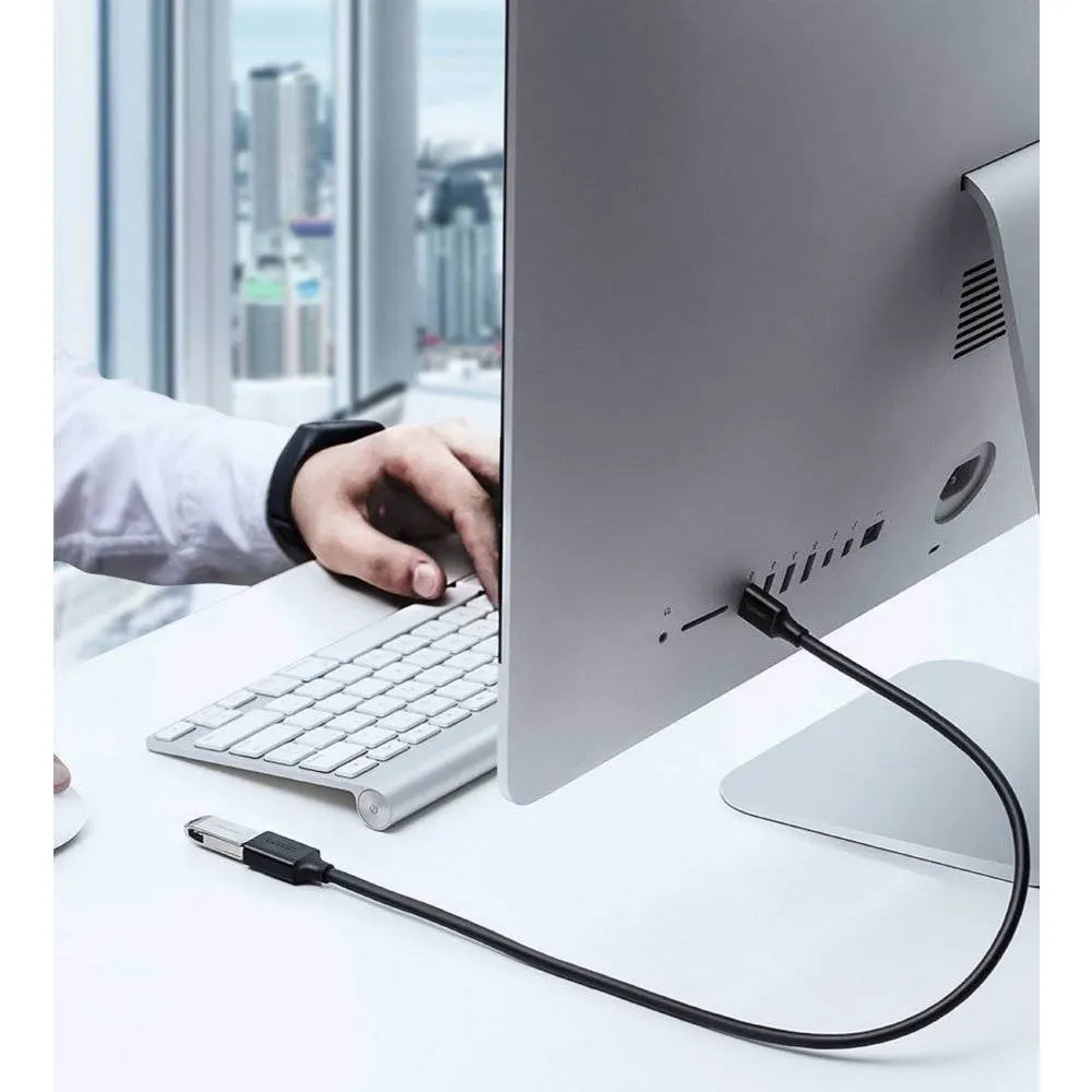 USB დამაგრძელებელი UGREEN US129 (10373), USB 3.0 Male to USB Female, Extension Male Cable, 2m, Black