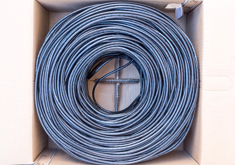ქსელის კაბელი - Cat5e UTP 20% სპილენძი, გარე გამოყენების, 305 მეტრი, NEX-5E-UTP-CCA-PE-305M