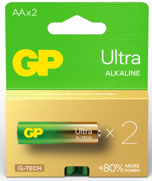 ელემენტი GPPCA15AU719, GP, Battery, AAx2, 1.5V, Ultra Alkaline.