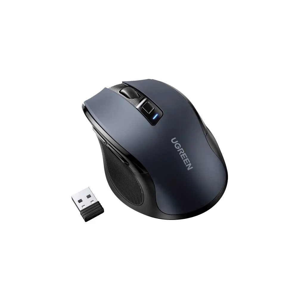 მაუსი UGREEN MU006 (90545) Ergonomic Wireless 2.4G Mouse, 4000DPI, Silence Design, Black