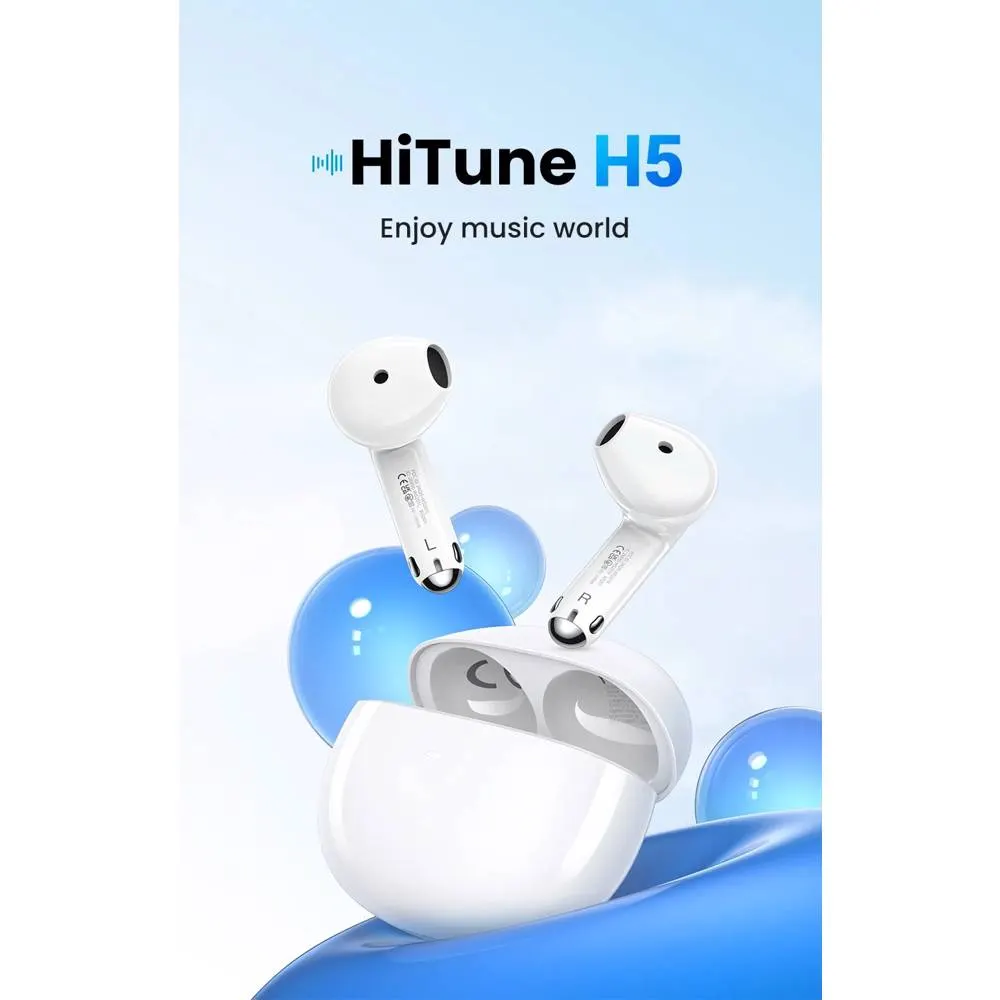 ყურსასმენი UGREEN WS201(15612) TWS HiTune H5, Earbuds, Wireless, Bluetooth, Ipx5, White