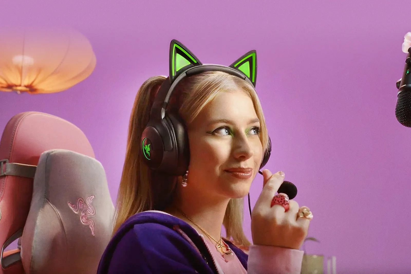 ყურსასმენი Razer Headset Kraken Kitty V2, RGB, USB-A, black