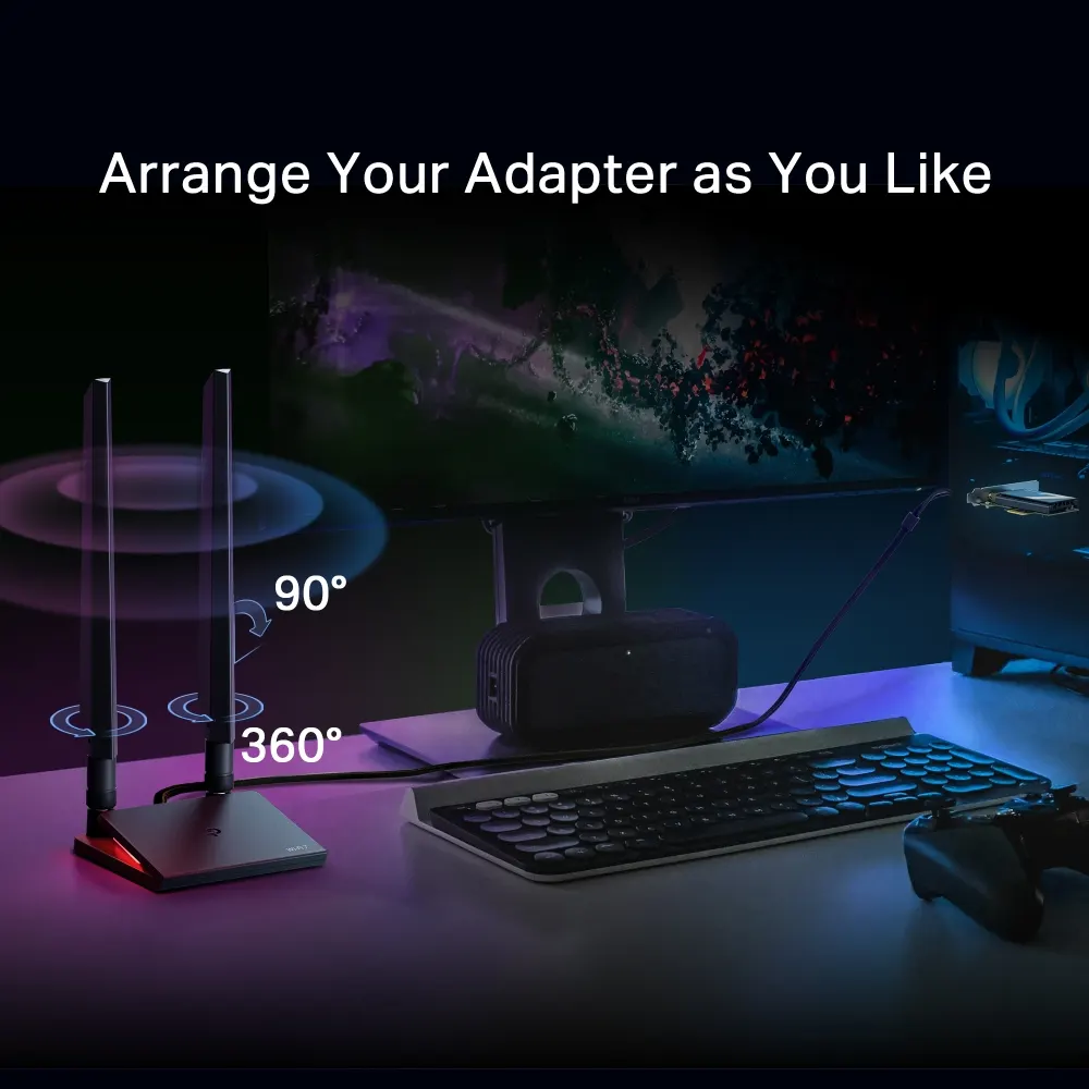 ქსელის ბარათი TP-Link Archer TBE550E Wi-Fi 7 Bluetooth PCIe Adapter
