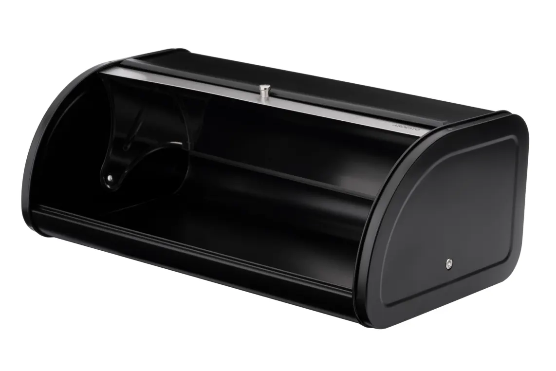 პურის ყუთი Ardesto Bread bin Gemini, 44.5x26.5x17.5cm, metal, stainless steel, black