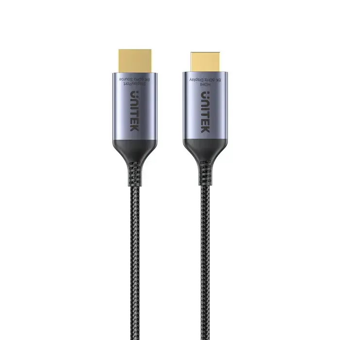 HDMI კაბელი V1610A, UNITEK, Cable, DisplayPort to HDMI Male Adapter Cable, 8K 60Hz 1.8M,.