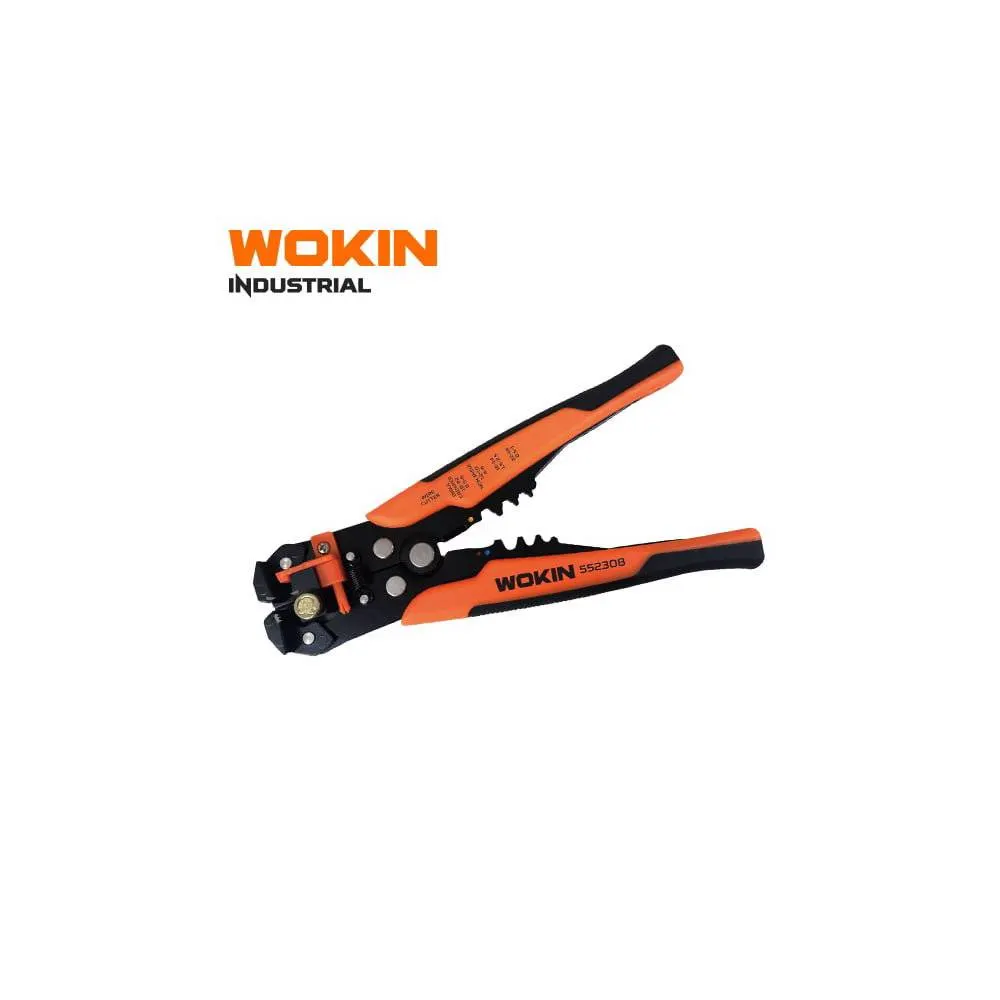 სადენის საფცქვნელი Wokin 552308, 200mm Auto Wire Stripper, Black/Orange