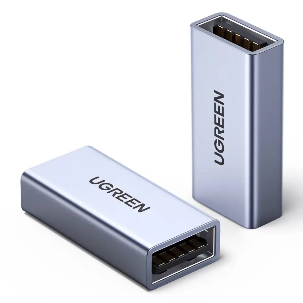 USB ადაპტერი UGREEN US381 (20119) USB 3.0 Type A Female to Female Adapter, Gray