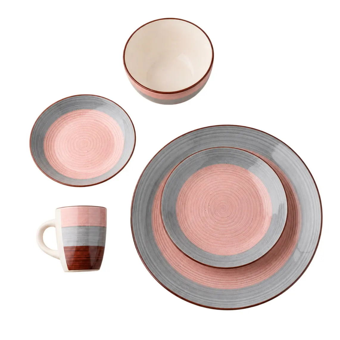 სერვიზი Dinner set ARDESTO Salerno, 30 pieces, for 6 people, ceramics, multi-colored