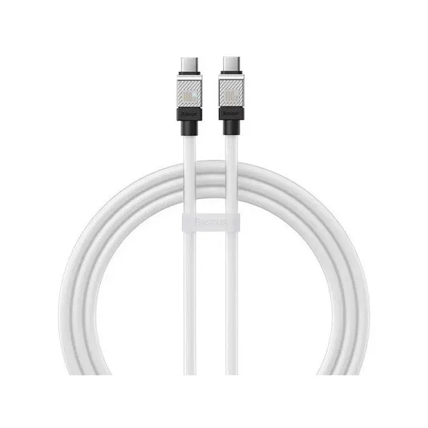 Type-C კაბელი Baseus Coolplay USB-C to USB-C 1m White