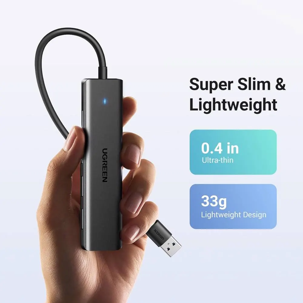 UGREEN CM219 (25851), USB 3.0 Hub, Black