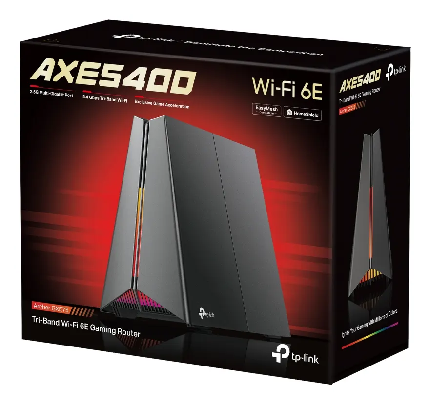 Wi-Fi როუტერი TP-Link Archer GXE75 Tri-Band Wi-Fi 6E Gaming Router