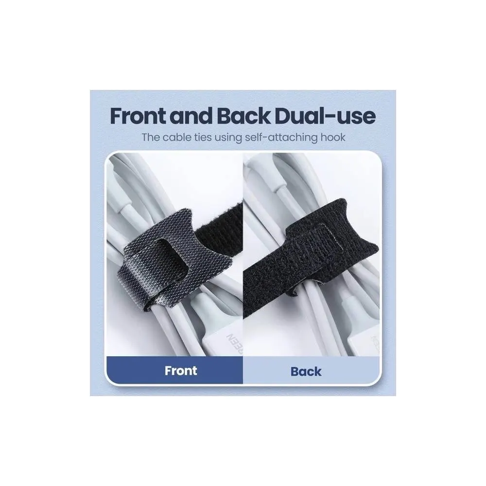 კაბელ მენეჯერი UGREEN LP401 (20245P20) Cat-ear Cable Tie, 20-Piece, Black