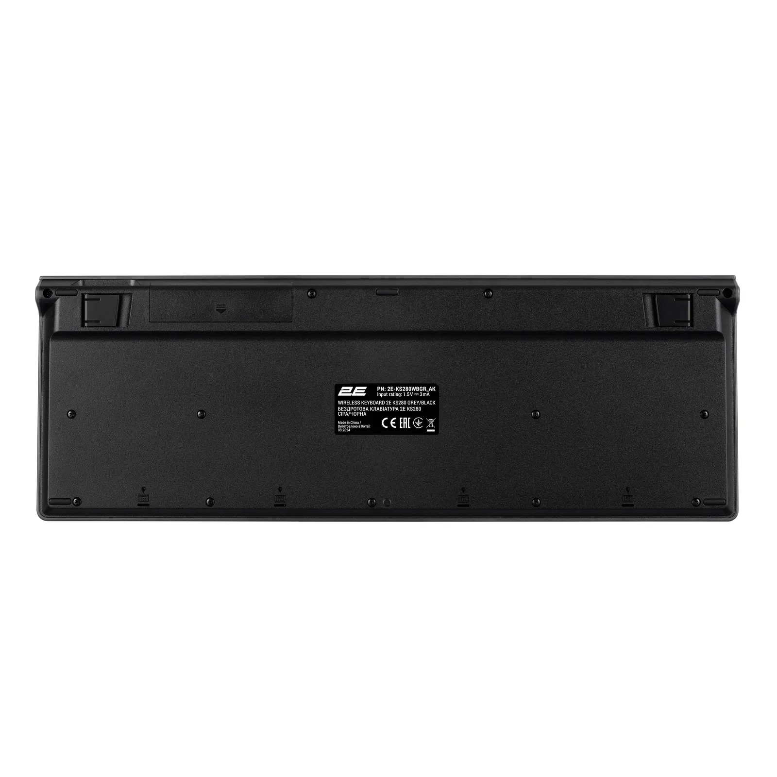 2E Keyboard membrane KS270 120key, WL/BT, EN/UK/RU, silent, black-grey
