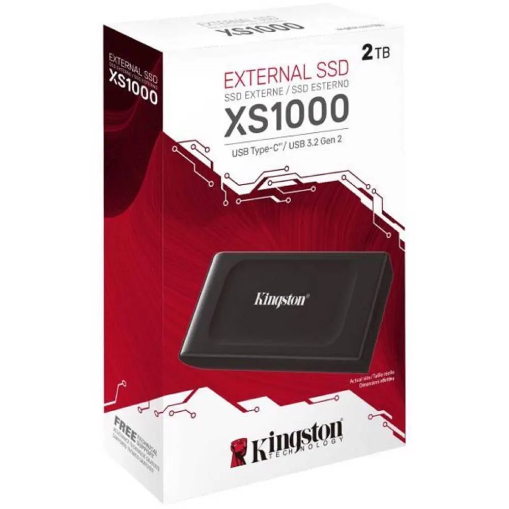 SXS1000/2000G Portable SSD Kingston 2TB USB 3.2 Gen 2 Type-C XS1000