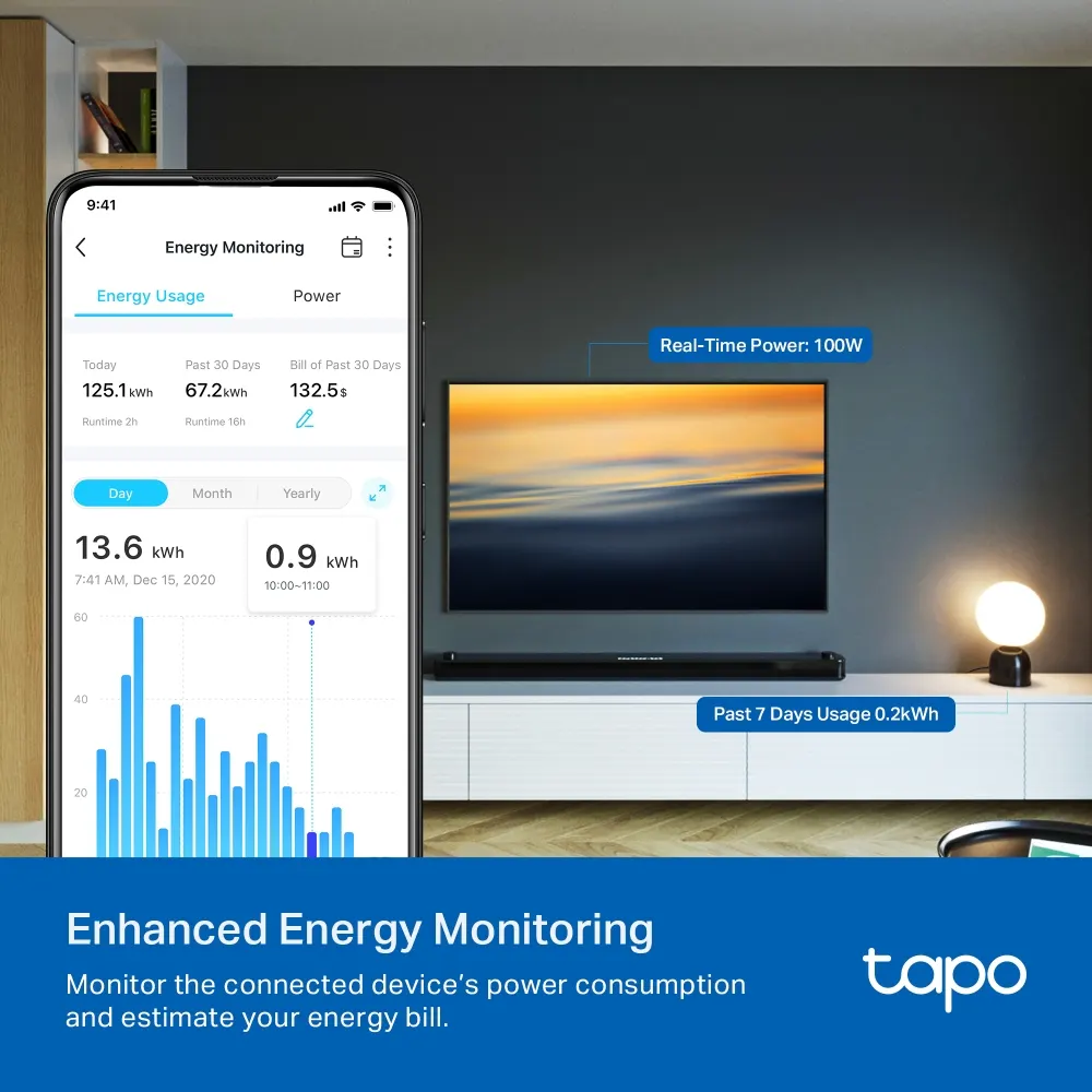 ჭკვიანი შტეფსელი TP-Link Tapo P110M Mini Smart Wi-Fi Socket