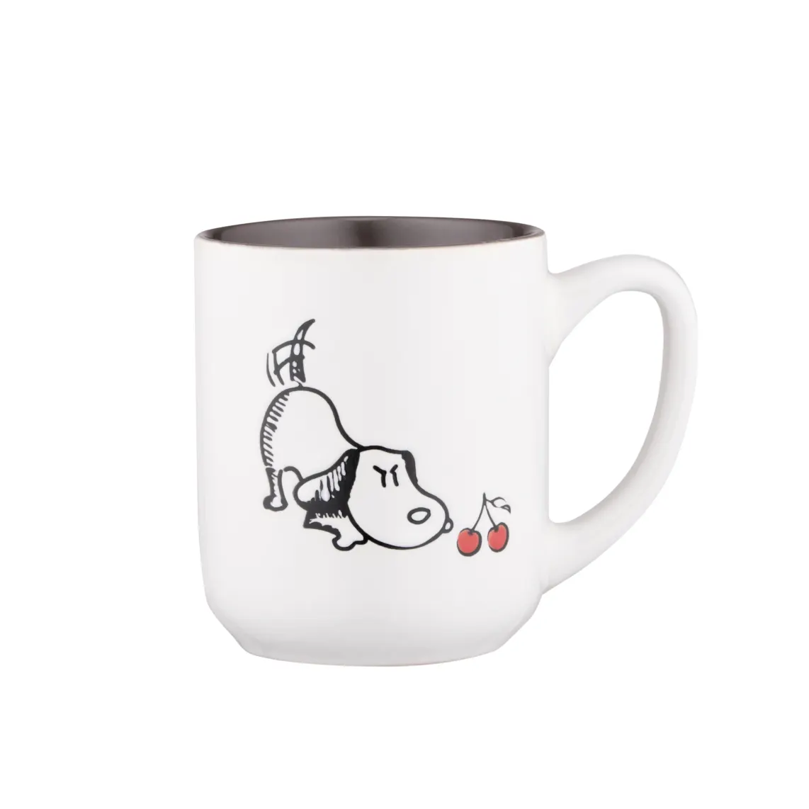 კათხა Mug ARDESTO Dog, 380ml, ceramic, white-gray