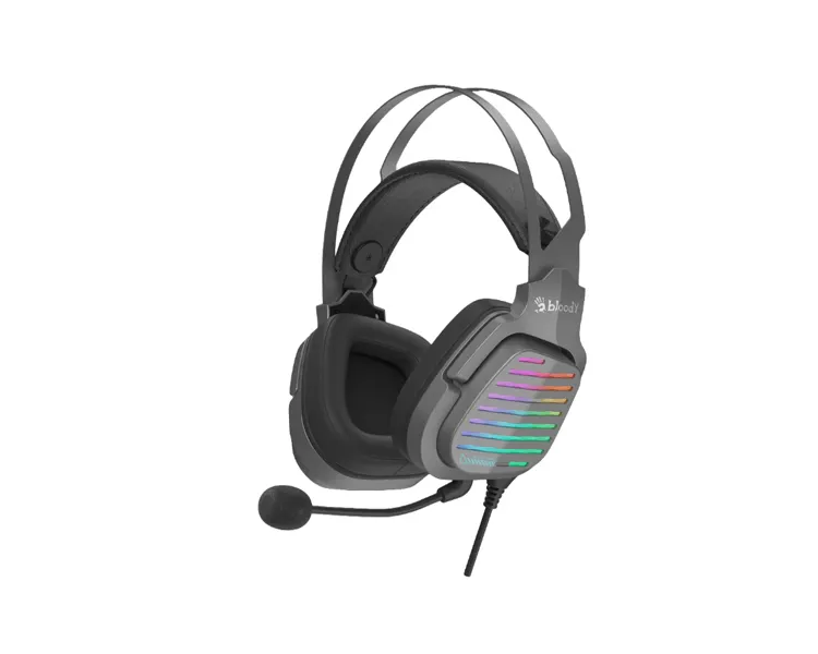 ყურსასმენი A4tech Bloody G560 RGB Flow Backlight Headset 7.1 Virtual USB Gun Grey