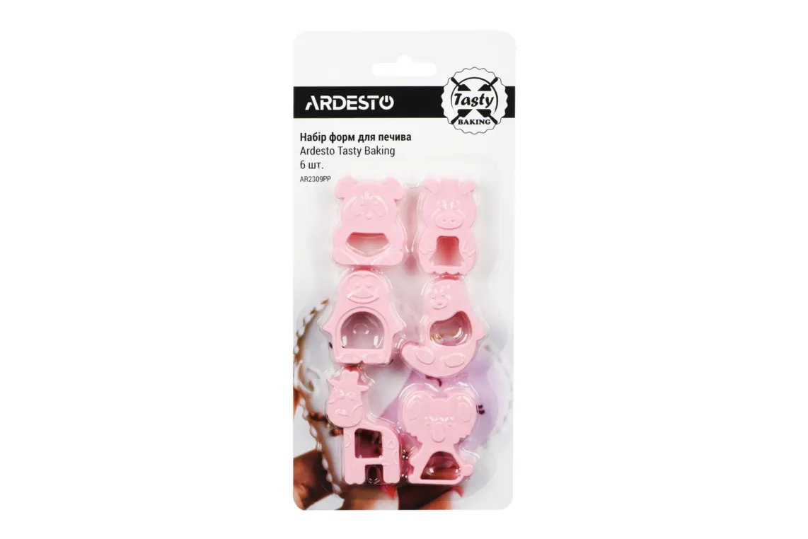 საკონდიტრო აქსესუარი ARDESTO Animals Biscuit Moulds 6 pcs, tiffany blue