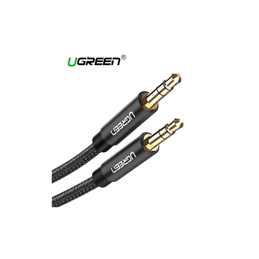 აუდიო კაბელი UGREEN AV112 (50361), 3.5mm Male To 3.5mm Male Cable, 1m, Black