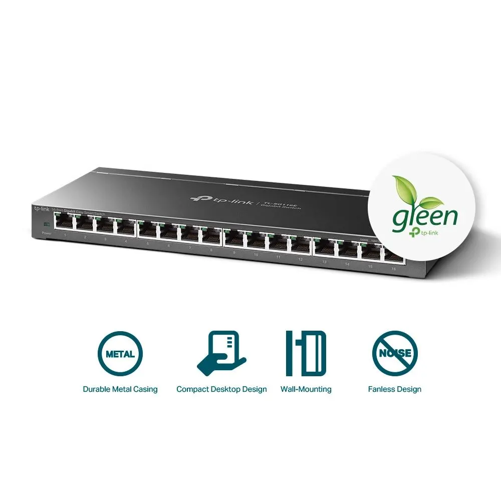 სვიჩი TP-Link, TL-SG116E, 16-Port Gigabit Easy Smart Switch