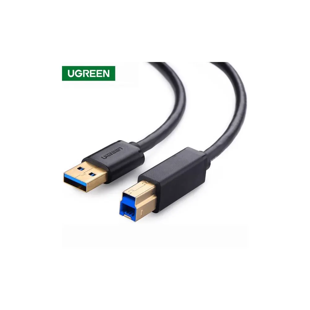 პრინტერის კაბელი UGREEN US210 (10372), Printer Cable, USB-B to USB-A Print Cable, 2m, Black