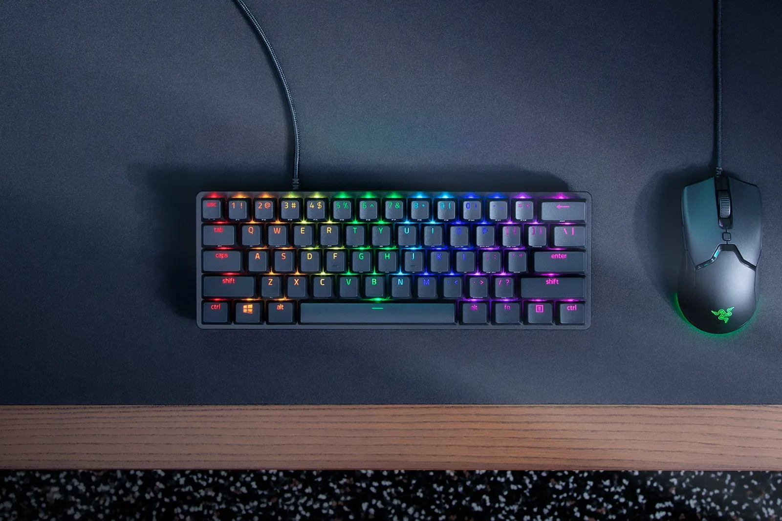 კლავიატურა Razer Keyboard mechanical Huntsman Mini 61key, Red Switch, USB-A, EN, RGB, black