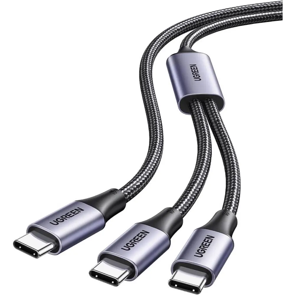 USB cable UGREEN US561 (35087), 100W, Type-C to Type-C, 1.5m, Grey