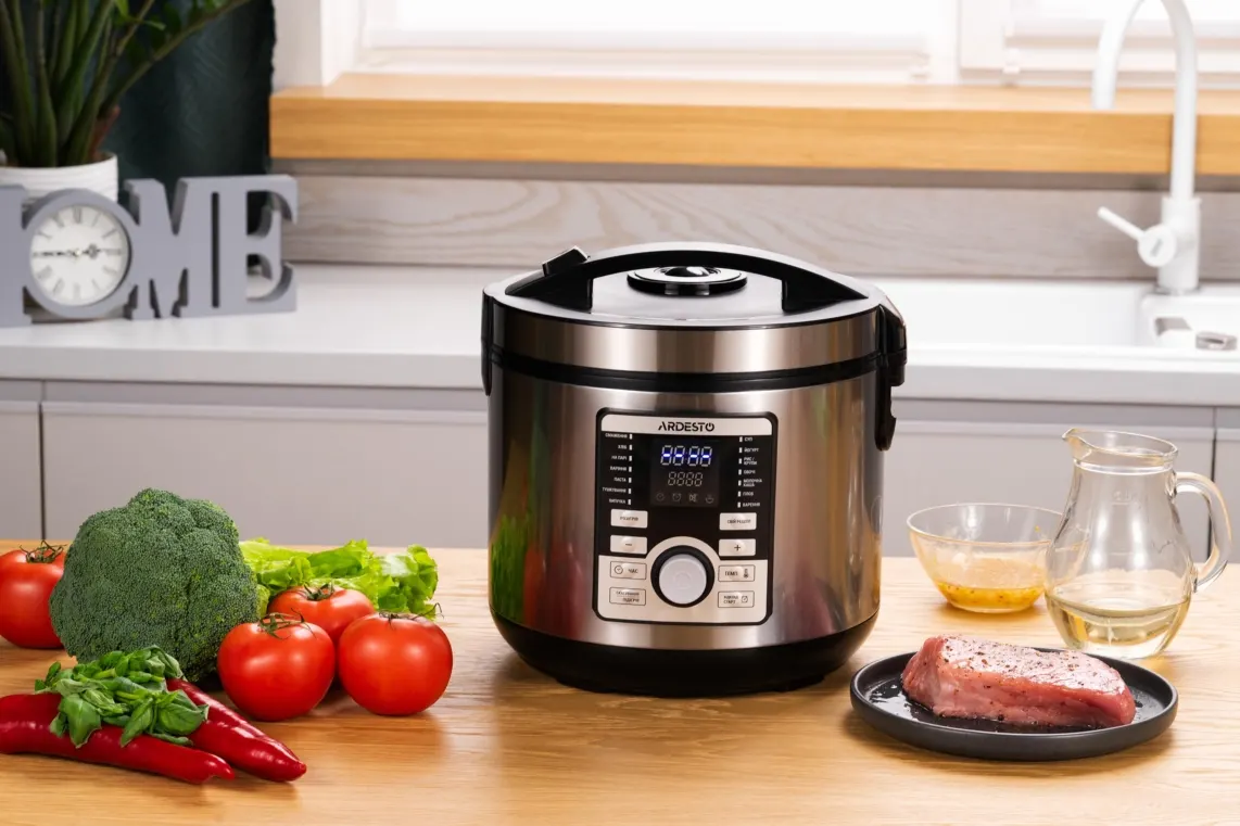 მულტისახარში Ardesto multicooker, 860W, bowl-5l, electronic control, recipes book, iron/plastic, silver