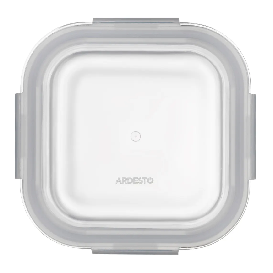 საკვების კონტეინერი Ardesto Food storage container Gemini 0.8l, borosilicate glass, plastic, square, transparent