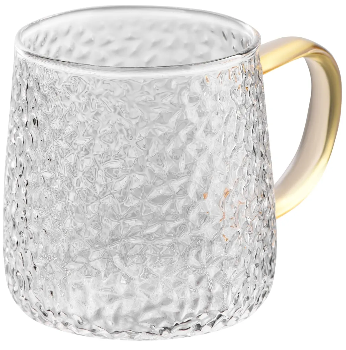 Ardesto Set of cups Dew, 350ml, 4pcs, borosilicate glass, transparent