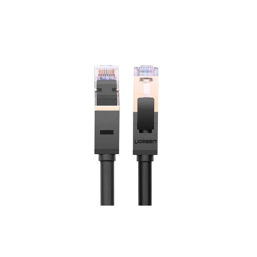 ქსელის კაბელი UGREEN NW107 (11268) Cat7 Patch Cord STP Ethernet Lan Cable 1m (Black)