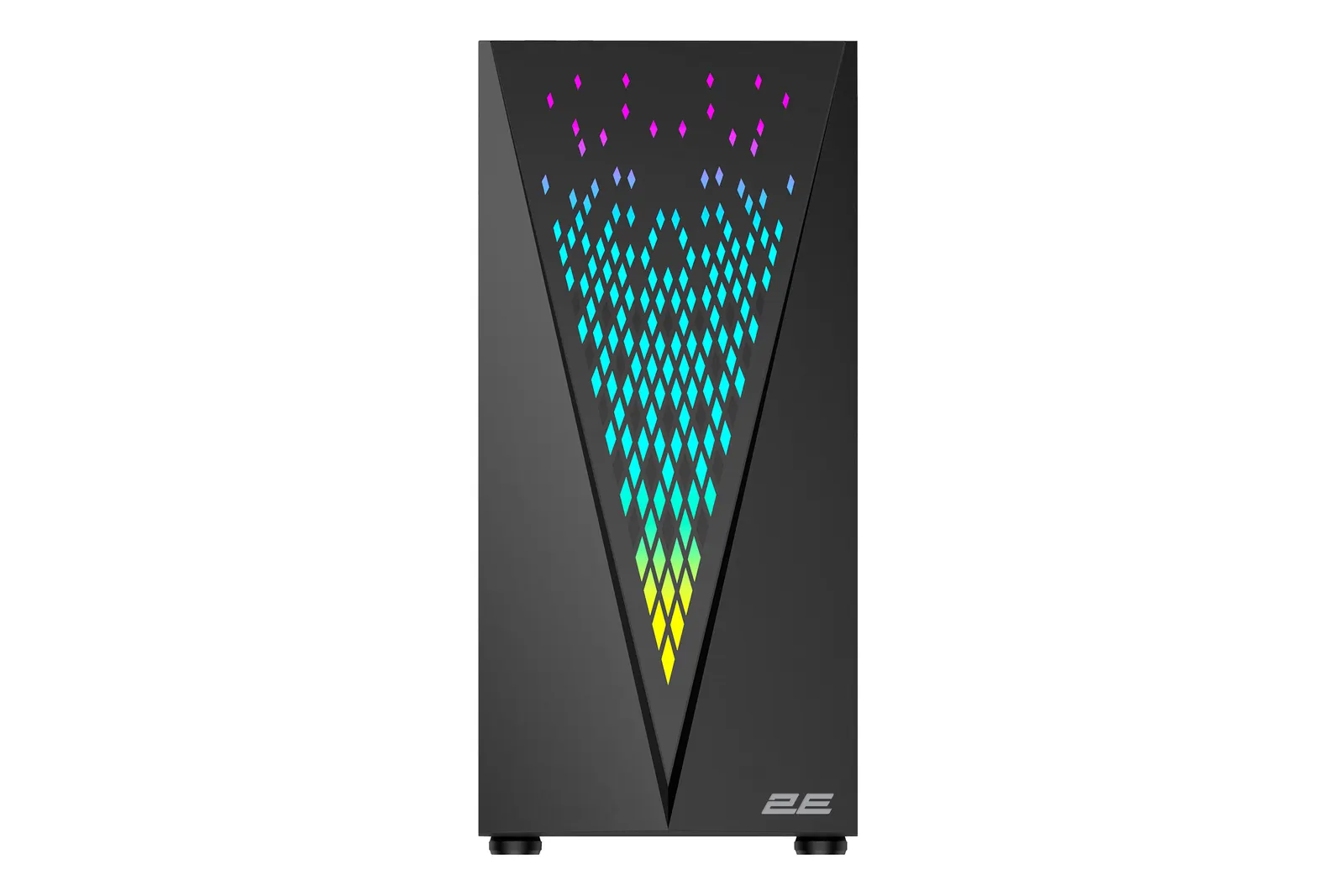 ქეისი 2E GAMING Computer case GALAXY (G2055) MidT, 2xUSB2.0,1xUSB3.0, 3x120mm ARGB+strip,TG (side panel),without PSU,black