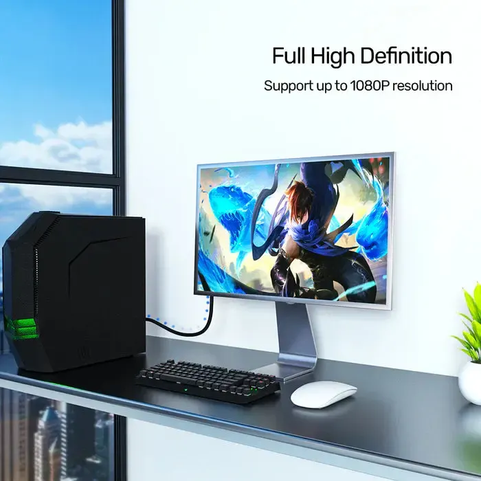 Y-C503G, UNITEK, 1.5M, HD15 VGA (M) to VGA (M) (3C+6).