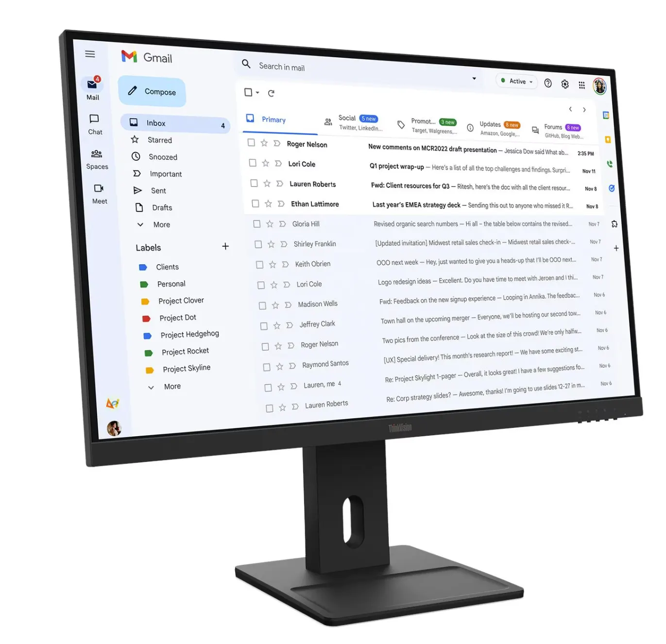 E27-40, Lenovo, Monitor, Lenovo ThinkVision E27-40 27 1920x1080 4ms 100Hz Black.