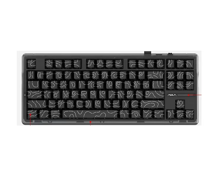 კლავიატურა AULA F87 PRO RGB Mechanical Gaming Keyboard Black Gradient (Kayhua Intelligent Switch)