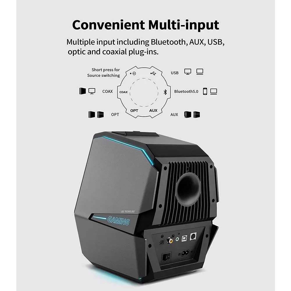 Edifier G5000, 88W, Bluetooth, AUX, USB, Speaker, Black