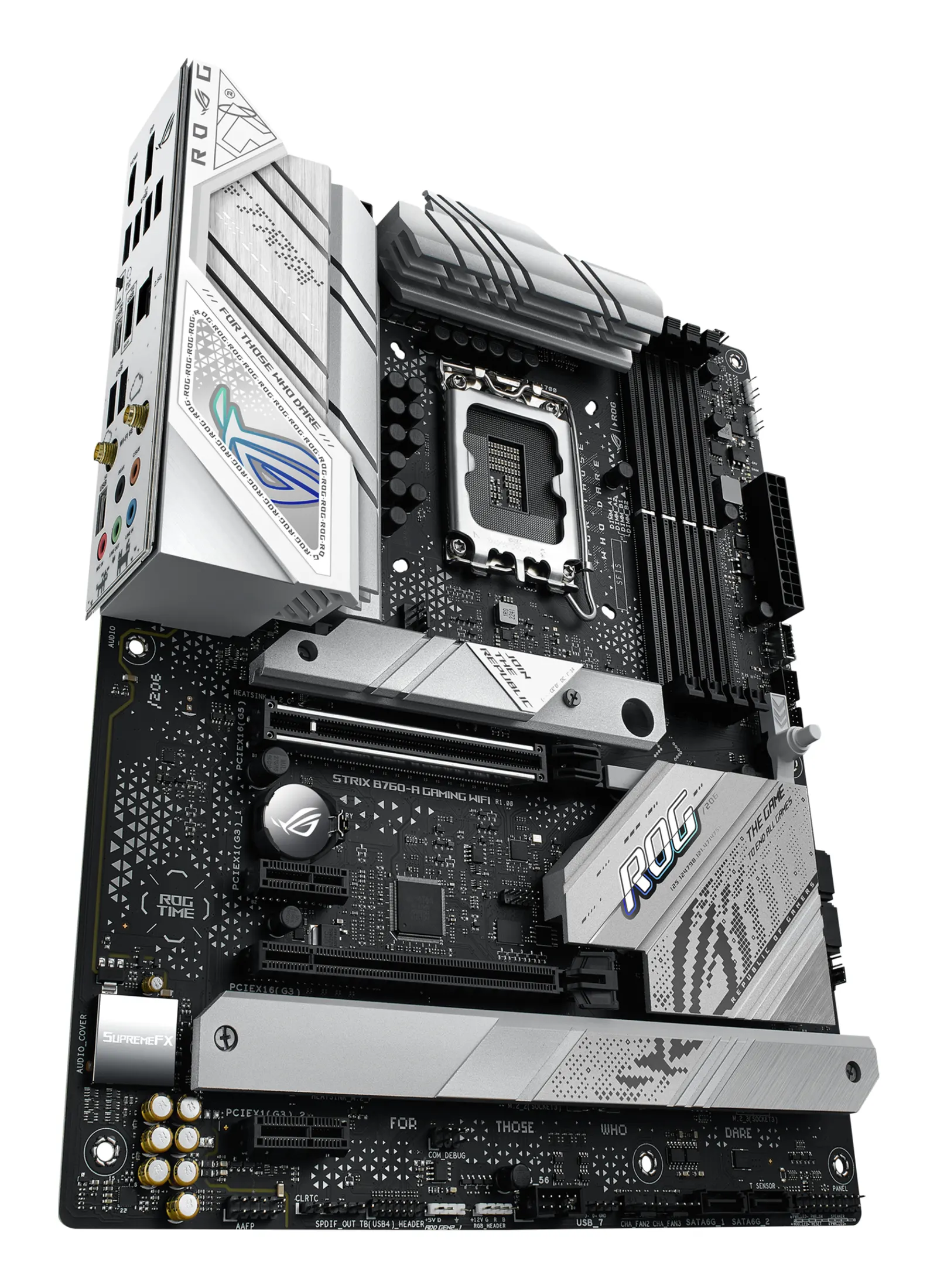 დედაპლატა ASUS Motherboard ROG STRIX B760-A GAMING WIFI s1700 B760 4xDDR5 M.2 HDMI DP Wi-Fi BT ATX white