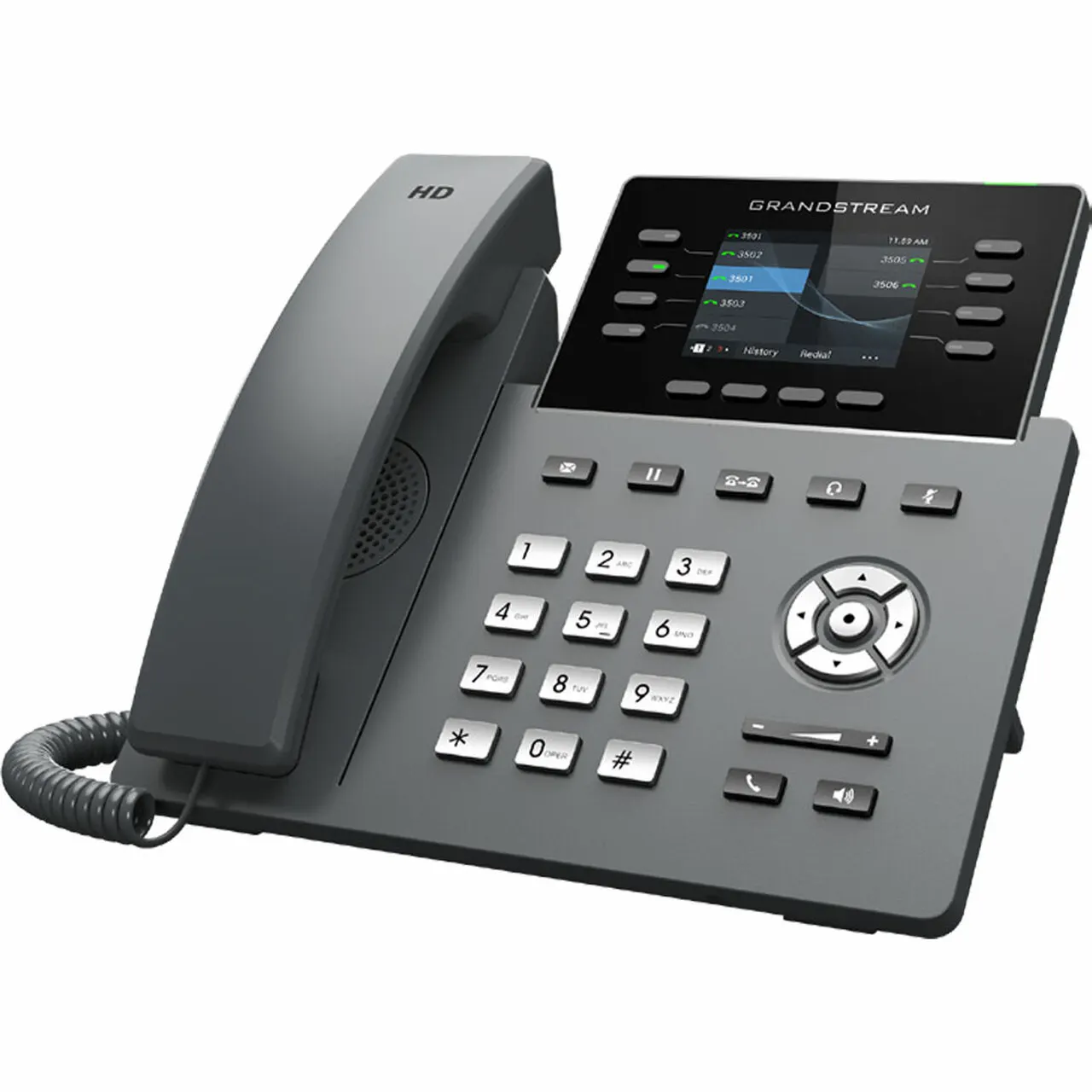IP ტელეფონი Grandstream GRP2624, Carrier-Grade IP Phones, 8 line keys, 12 SIP accounts, Gigabit Ethernet ports, PoE, HD (with power supply)