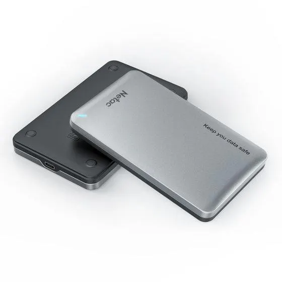 NT07WH12-30AC,Netac WH12 2.5 SATA to USB3.0 External HDD/SSD Case, Slide Aluminum Cover, with USB3.0 A to C cable