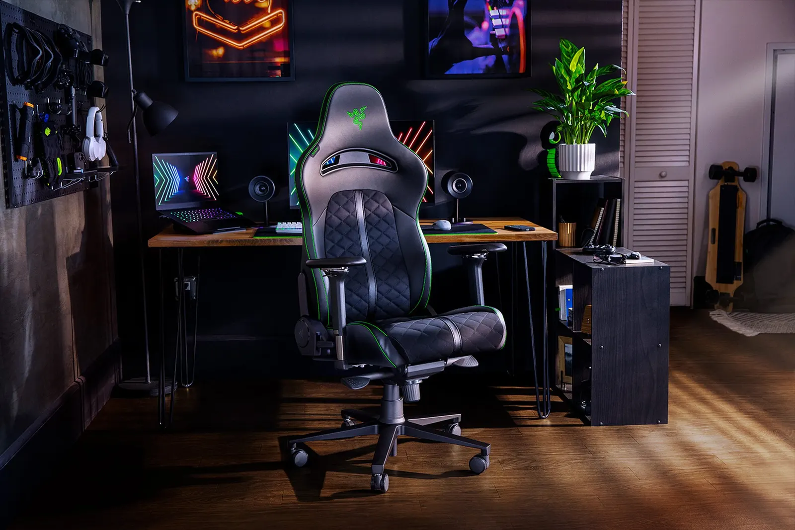 გეიმერული სავარძელი RAZER Gaming chair Enki Black/Green