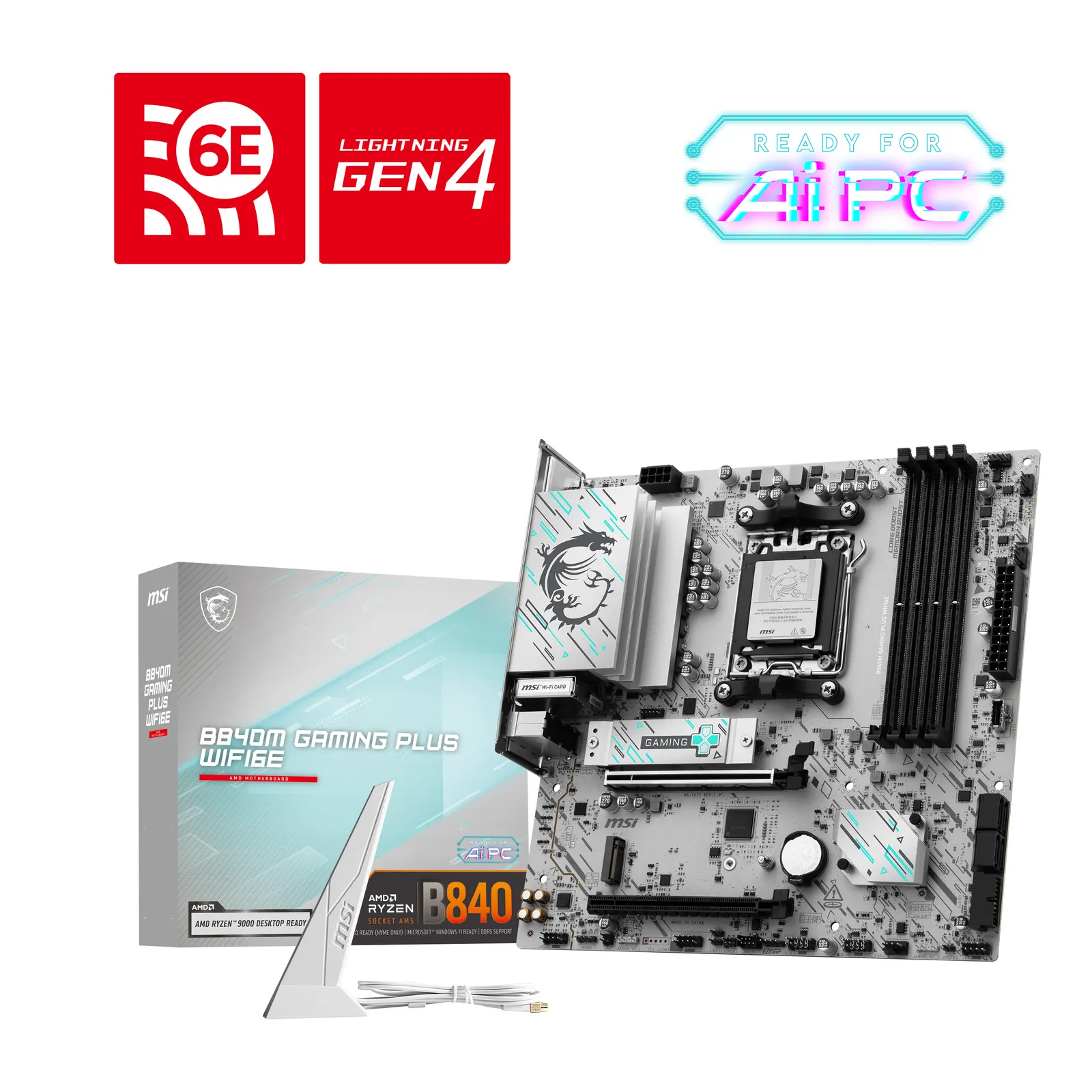 დედაპლატა MSI B840M GAMING PLUS WIFI6E AM5