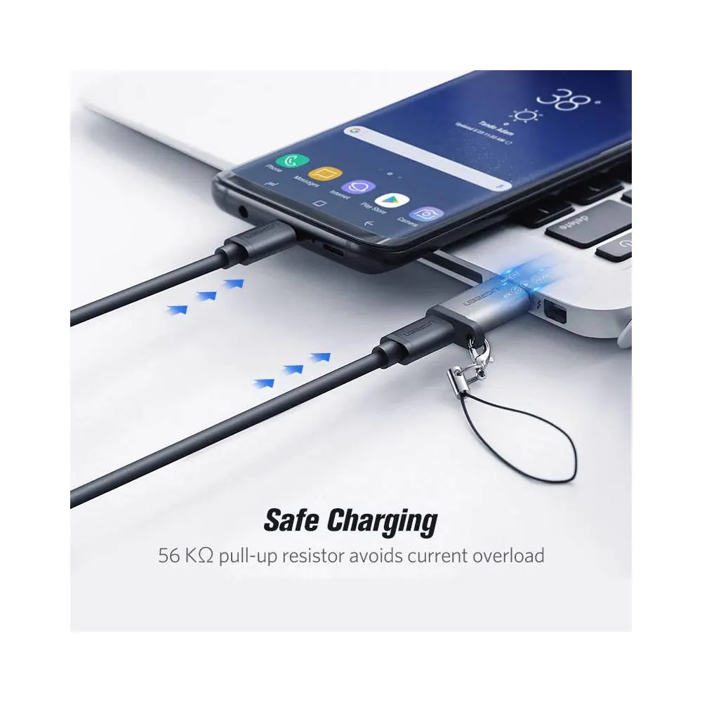 USB ადაპტერი UGREEN US276 (50533) USB 3.0 to Type-C Adapter, Gray