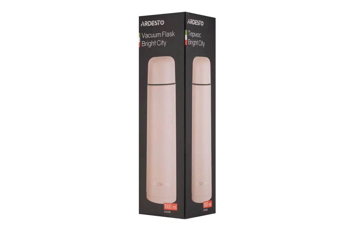 თერმოსი Ardesto Vacuum flask Bright City, 1000ml, stainless steel, beige
