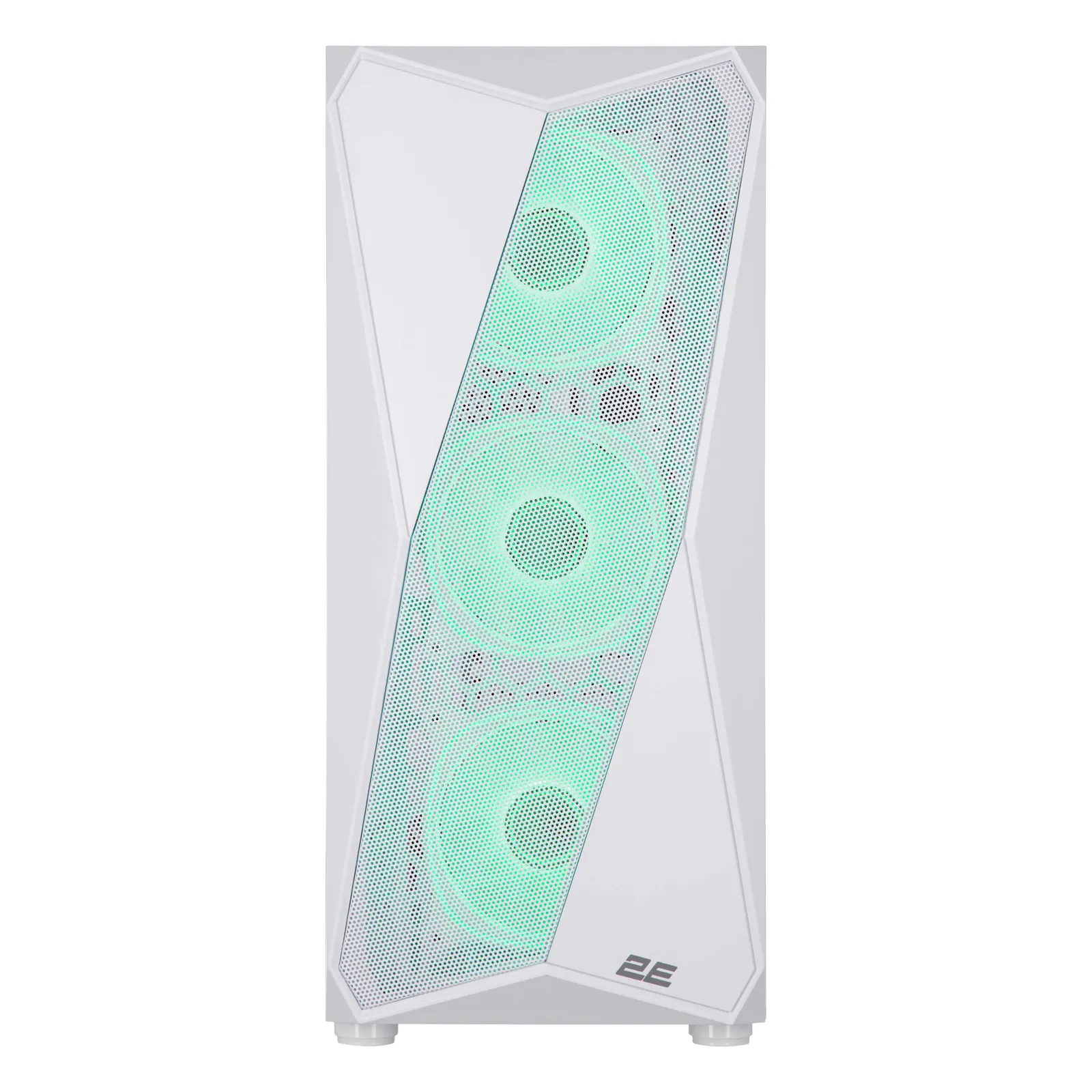 2E GAMING PC case Aruba G3313W, without PSU, 1xUSB3.0, 2xUSB2.0, 5x120mm ARGB, VGA 330mm, LCS ready, HUB, TG Side Panel, ATX, white