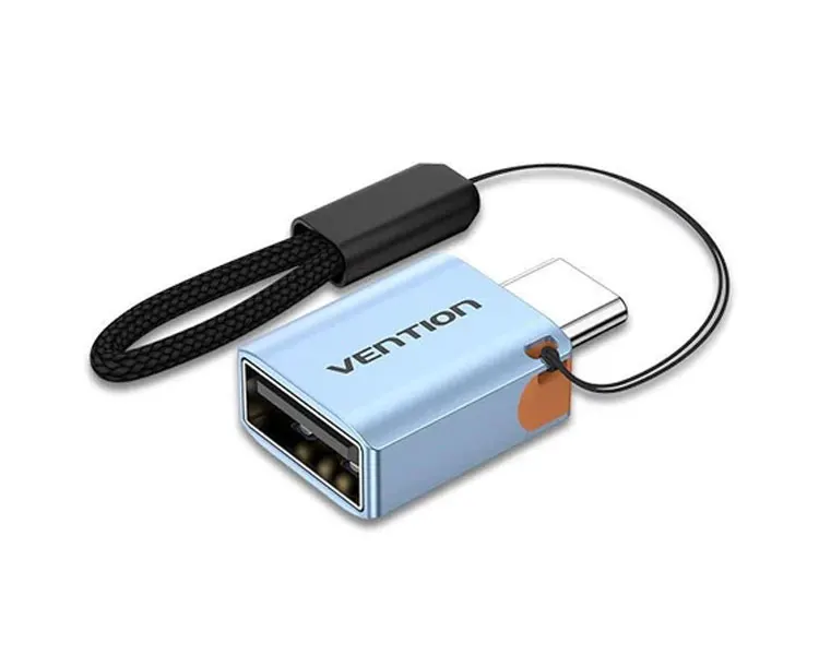 ადაპტერი Vention CUBH0 USB 3.1 Type-C to USB OTG Adapter 10Gbps Data Transfer Gray Aluminum