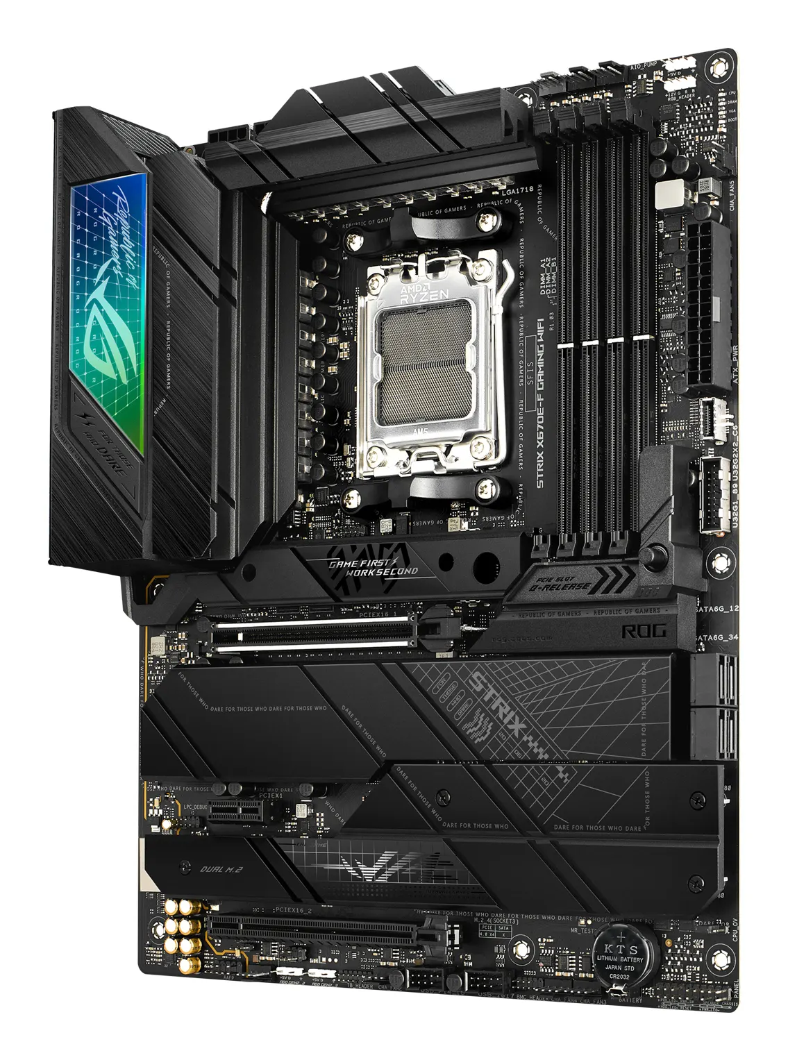 ASUS Motherboard ROG STRIX X670E-F GAMING WIFI sAM5 X670 4xDDR5 M.2 USB HDMI-DP WiFi BT ATX