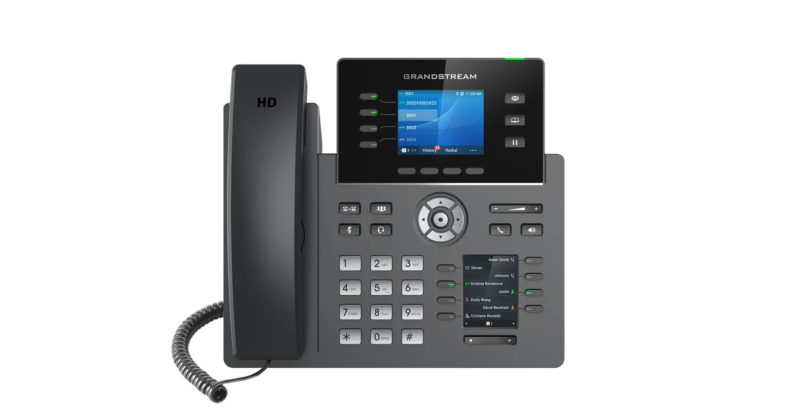 IP ტელეფონი Grandstream GRP2614, Carrier-Grade IP Phones, 4 line keys, 12 SIP accounts, 24 Digital BLF and Speed Dial keys, HD (with power supply)