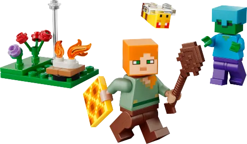 კონსტრუქტორი LEGO Minecraft Alex's Campfire Conflict 30732