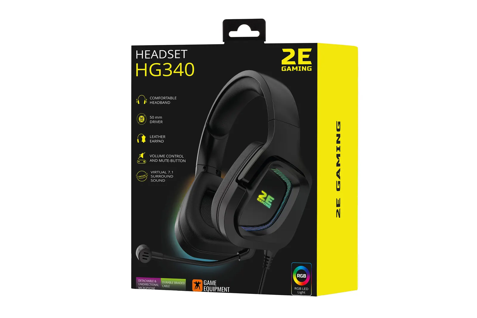 ყურსასმენი 2E GAMING Headset HG340 RGB USB 7.1 Black