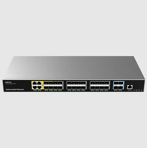 სვიჩი Grandstream GWN7831, Layer 3 Managed Network Switch, 24x SFP, 4x SFP+, 4x GbE combo, optional redundant PSU